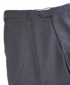SAKS FIFTH AVE  - Charcoal Flannel Made In Italy Flat Front Dress Pants - 38W