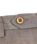 ZANELLA - Medium Textured Brown “Devon” Flat Front Dress Pants - 34W