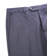 ZANELLA - Gray Textured Shadow Check “Devon” Flat Front Dress Pants - 34W