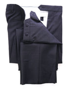 ZANELLA - Gray Textured Shadow Check “Devon” Flat Front Dress Pants - 34W