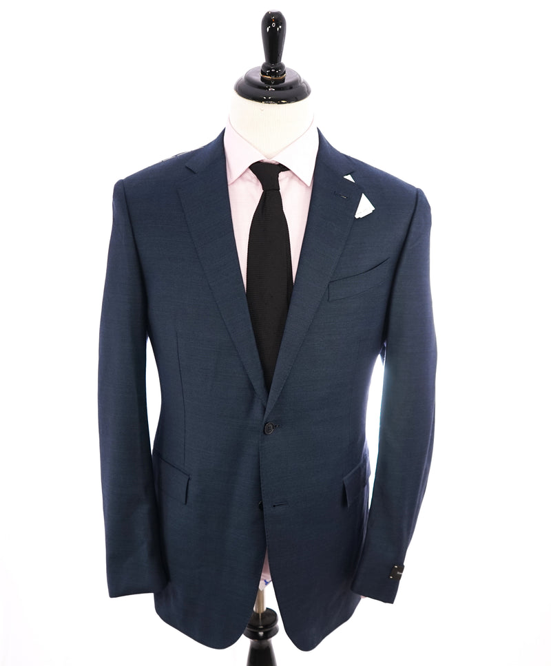 ERMENEGILDO ZEGNA -“ACHILLFARM" SILK Blend BLUE/GREEN Solid Suit - 44L