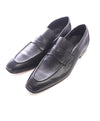 SANTONI - "Made In Italy" Black Round Toe Penny Loafers - 8