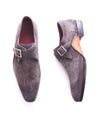 MAGNANNI - Suede Single Monk Strap Loafers With Leather Detail - 7