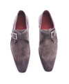 MAGNANNI - Suede Single Monk Strap Loafers With Leather Detail - 7