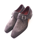 MAGNANNI - Suede Single Monk Strap Loafers With Leather Detail - 7