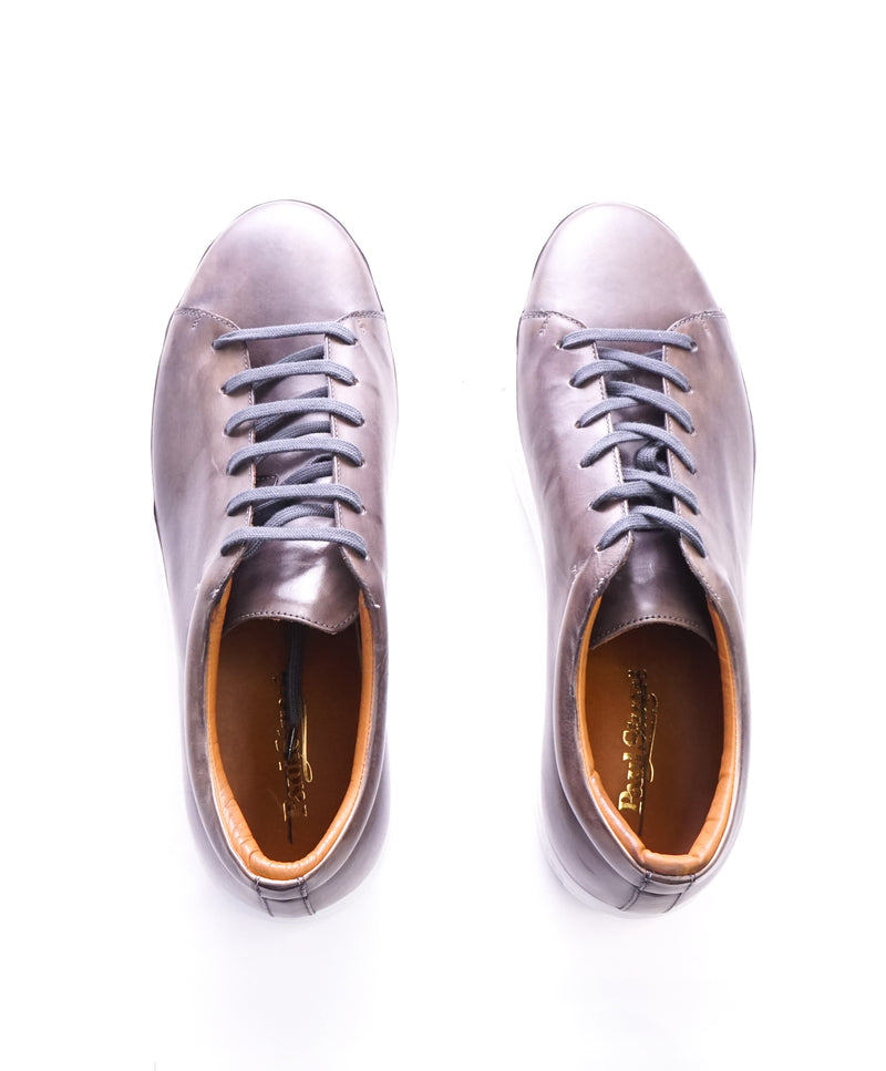 PAUL STUART - HAND MADE IN ITALY Patina Premium Leather Sneakers - 10.5