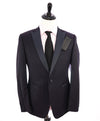 Z ZEGNA - Eggplant Purple Peak Lapel 1-Button Drop 8 Wool Tuxedo Suit - 42R