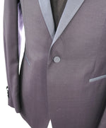 Z ZEGNA - Eggplant Purple Peak Lapel 1-Button Drop 8 Wool Tuxedo Suit - 42R