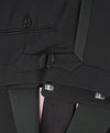 RALPH LAUREN PURPLE LABEL - Peak Lapel Black Tuxedo Suit With Side Tabs - 36R