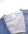 $445 ELEVENTY - *DENIM* Blue Cotton Horn Style Waistcoat Vest - 40R (M)