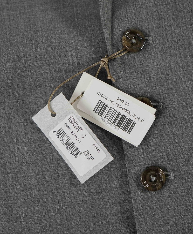 $445 ELEVENTY - *WOOL* Lapel Collared Gray Waistcoat Vest - 40R (M)