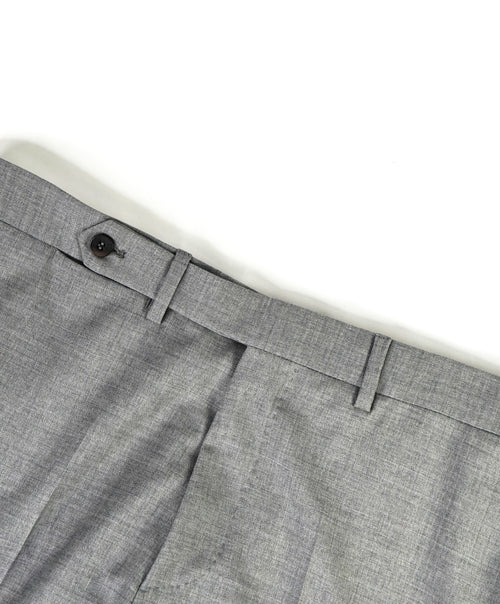 EIDOS - "ELONGATED WAIST TAB" Gray Pure Wool Dress Pants - 36W