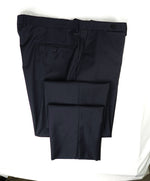 EIDOS - "ELONGATED WAIST TAB" Navy Pure Wool Dress Pants - 39W