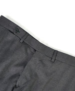EIDOS - "ELONGATED WAIST TAB" Gray Charcoal Pure Wool Dress Pants - 32W