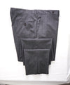 EIDOS - "ELONGATED WAIST TAB" Gray Check Wool/Silk/Linen Dress Pants - 38W
