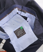PT01 - Premium Fabric & Construction Blue Wool Dress Pants MOP Logo Buttons - 35W