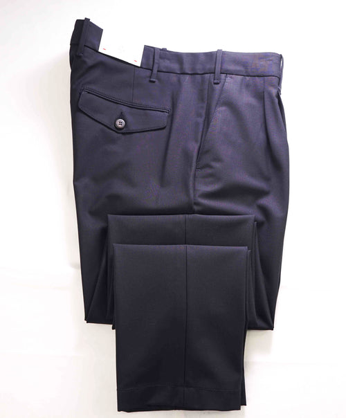 $545 ELEVENTY - Blue Navy WOOL *Closet Staple* Solid Dress Pants- 34W