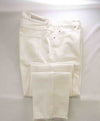 $395 ELEVENTY - Premium White Jeans W Suede Logo Details - 34W