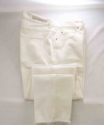 $395 ELEVENTY - Premium White Jeans W Suede Logo Details - 34W