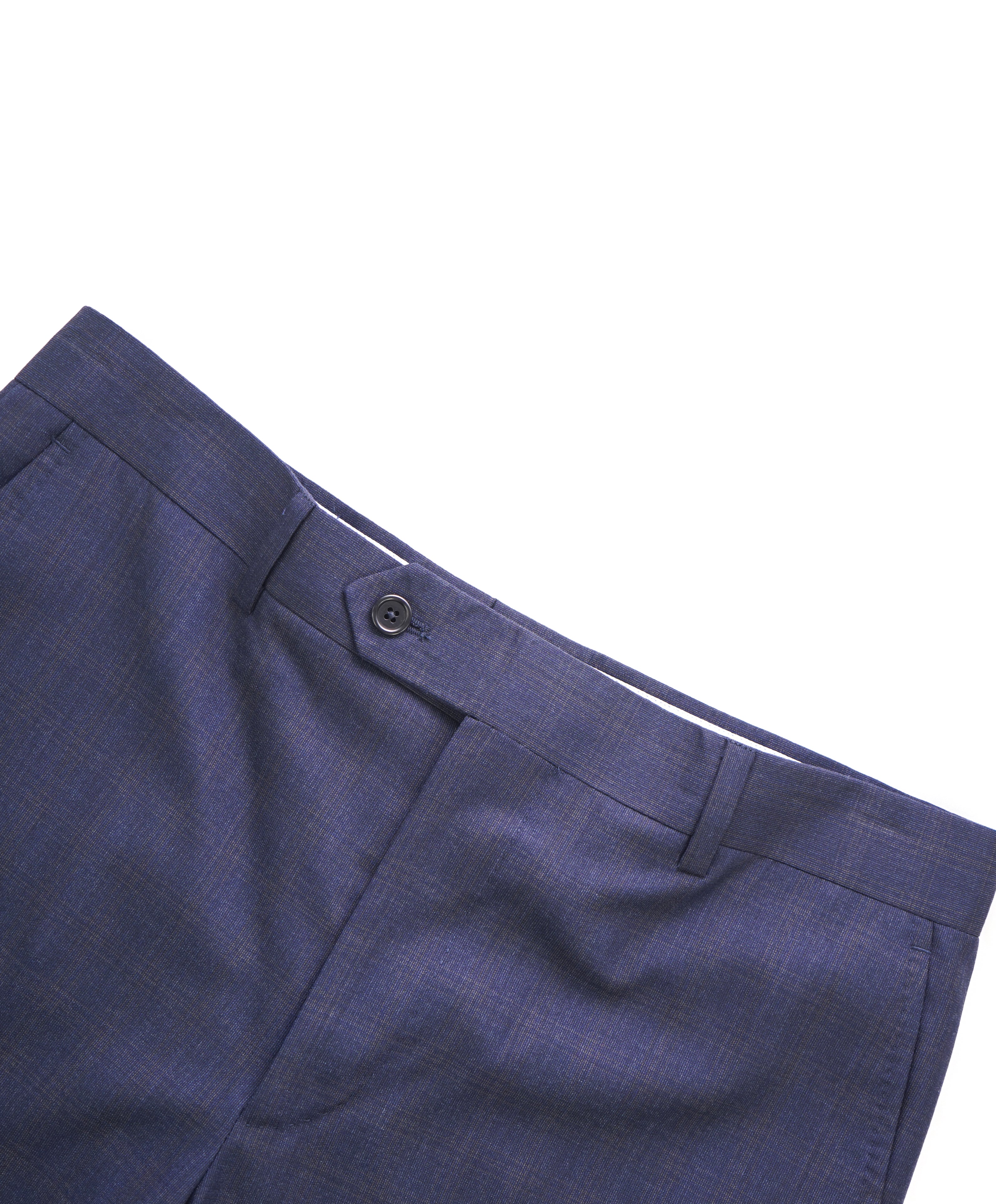 SAKS FIFTH AVE - Camel Plaid Check MADE IN ITALY Flat Front Dress Pants - 32W