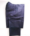 $695 ELEVENTY - Blue CASHMERE / WOOL / SILK Check Slim Dress Pants- 34W