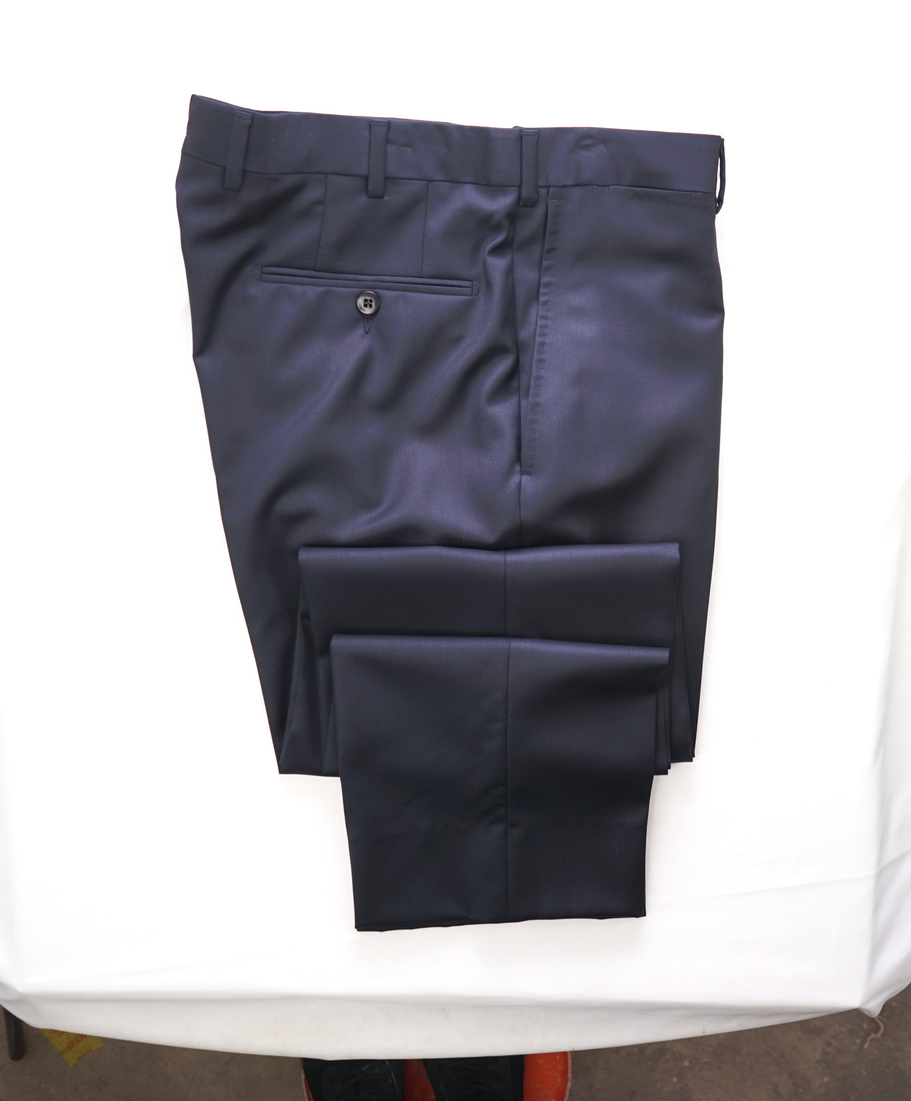 ERMENEGILDO ZEGNA - "STRNVY" Regular Navy Blue Premium Dress Pants - 32W (48EU)