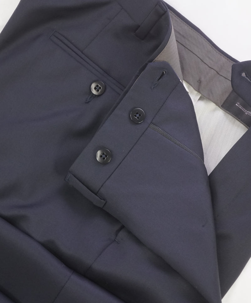 ERMENEGILDO ZEGNA - "STRNVY" Regular Navy Blue Premium Dress Pants - 32W (48EU)