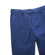 LORO PIANA - Soft Blue Cotton/Elastane Flat Front Pants - 32W (48EU)