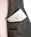 $1,795 ARMANI COLLEZIONI - “Su Misura” ITALY Gray Check Plaid Blazer - 48R