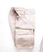 ISAIA - Bold Logo 5-Pocket Beige Cotton Pants Leather tag - 34W