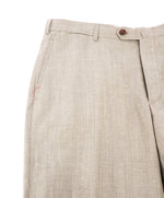 ISAIA - Stone Beige Linen Blend Summer Dress Pants Flat Front - 35W