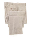 ISAIA - Stone Beige Linen Blend Summer Dress Pants Flat Front - 35W