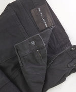 RALPH LAUREN BLACK LABEL - Black Cotton Distressed LOGO Zipper Jeans - 31W
