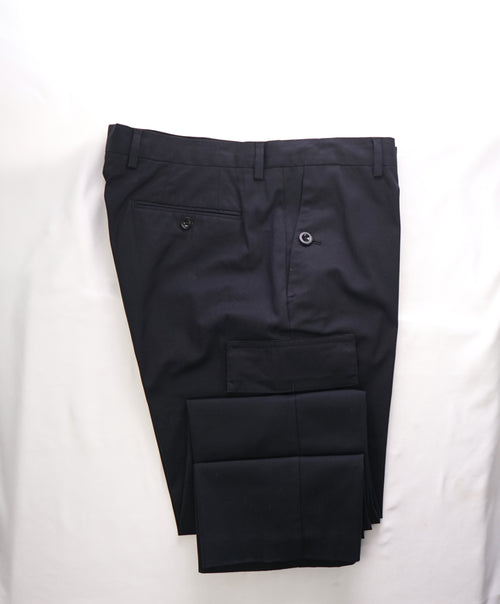 RALPH LAUREN BLACK LABEL - Black Cotton Blend Cargo Dress Pants  - 36W
