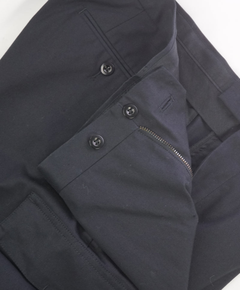 RALPH LAUREN BLACK LABEL - Black Cotton Blend Cargo Dress Pants  - 36W