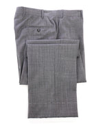 CORNELIANI - Textured Shadow Gray Flat Front Dress Pants - 35W