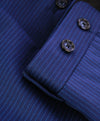CORNELIANI - Blue Rope Stripe Flat Front Dress Pants - 39W