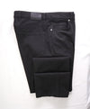 ERMENEGILDO ZEGNA - Black Cotton/Elastane Logo Tag 5-Pocket Pants - 34W
