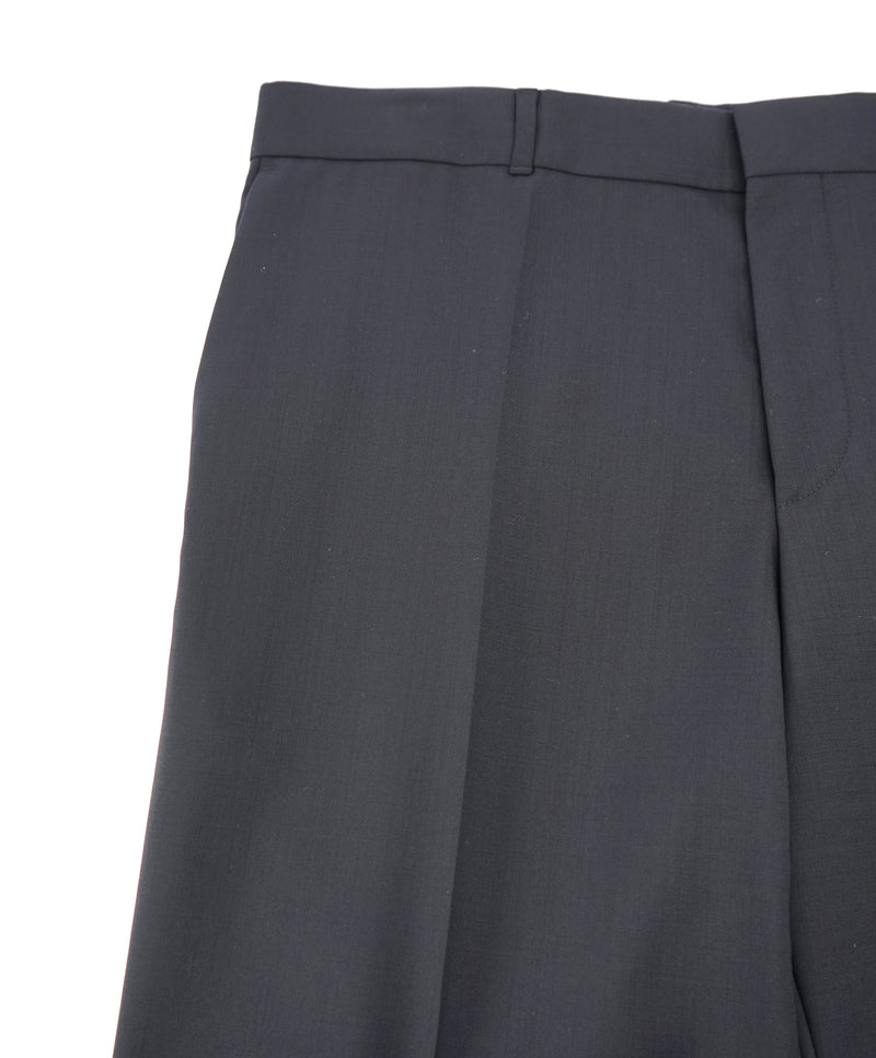 HUGO BOSS - Solid Black "Astian/Hets" Flat Front Tux Dress Pants - 35W