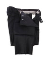 STRELLSON - Slim Black Wool Abstract Check Dot Flat Front Dress Pants - 33W