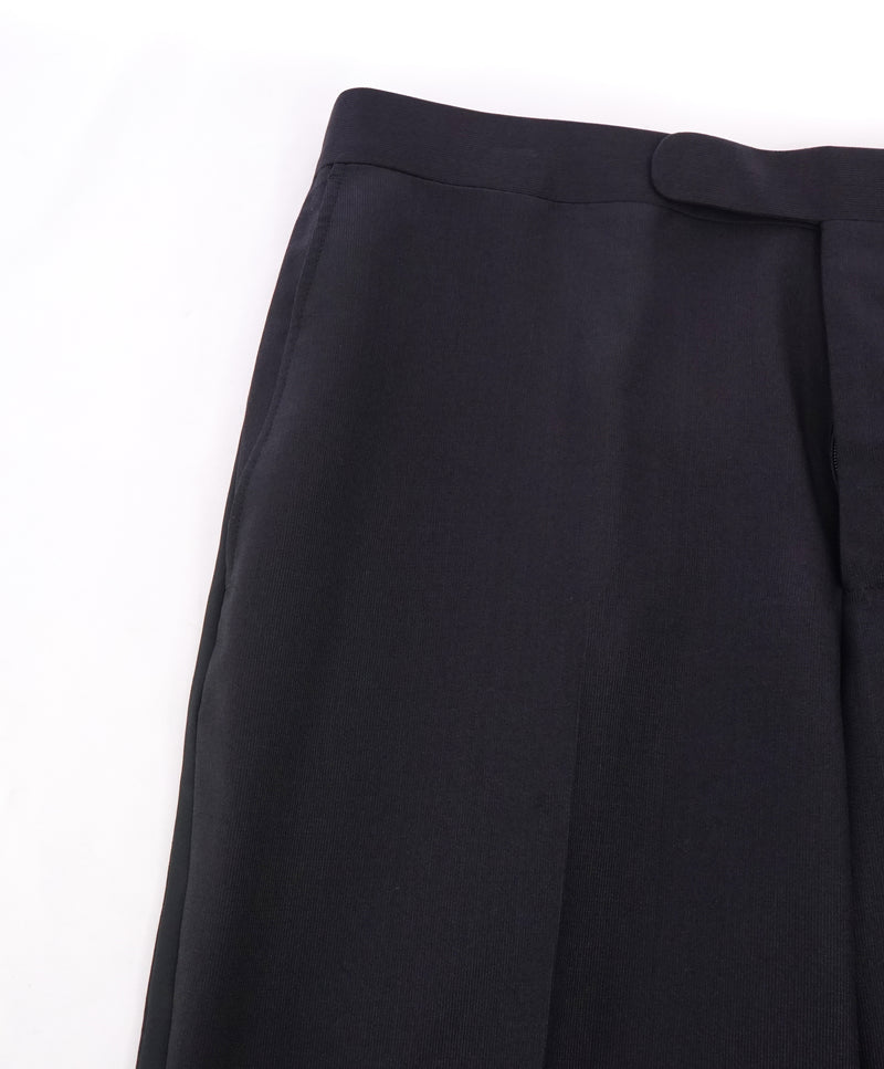 CORNELIANI - "Wool & Silk Blend" Flat Front Tux Dress Pants - 33W