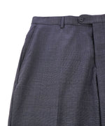 HICKEY FREEMAN - Gray Birdseye Wool Flat Front Dress Pants - 35W