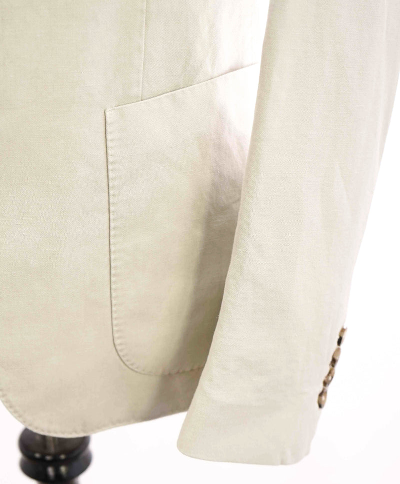 $1,095 ELEVENTY - Neutral Herringbone Semi-Lined Soft Jacket Blazer - 42 (52 EU)