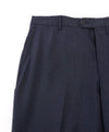 HICKEY FREEMAN - Blue Birdseye Wool Flat Front Dress Pants - 35W