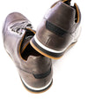 MAGNANNI - Lace Up Gray Patina Leather Sneakers W Rubber Sole - 9