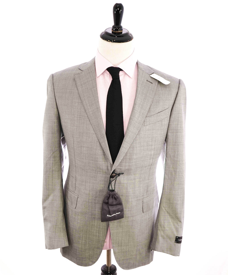 $4,690 ERMENEGILDO ZEGNA -"TROFEO 600" SILK Gray CLOSET STAPLE Suit - 44R