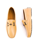 TOD’S - Beige T Tods Logo Driving Loafers- 7US