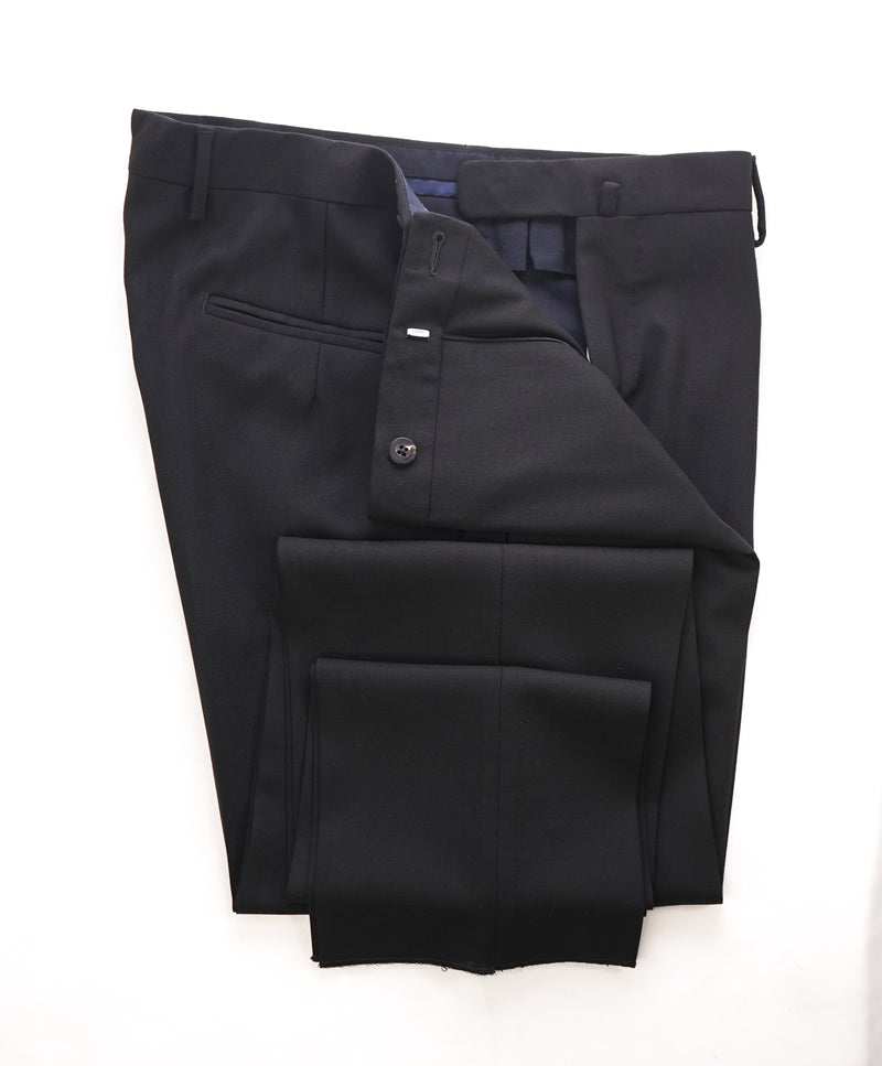 BOGLIOLI - Blue/Green Check Wool PREMIUM Flat Front Dress Pants- 36W