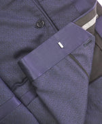 GIORGIO ARMANI - Blue Abstract Check Flat Front Tux Dinner Pants - 40W (56EU)