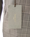 BOGLIOLI -Milano Semi-Lined Deconstructed Wool Gray/Beige Plaid Check Suit- 40R